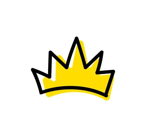 Doodle crown vector illustration isilated on white background Stock Illustration
