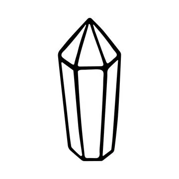 Doodle crystal. Hand-drawn vector illustration Stock Illustration