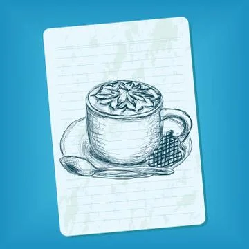 Doodle cup of coffee Stock Illustration