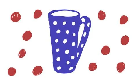 Doodle cup illustration Stock Illustration