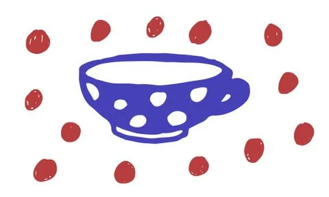Doodle cup illustration Stock Illustration