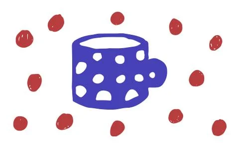 Doodle cup illustration Stock Illustration