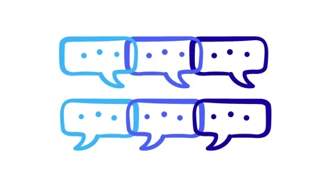 Doodle customer help chat windows animation video on white background Stock Footage 343698728