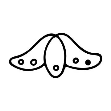 Doodle of cute starfish on white background Stock Illustration