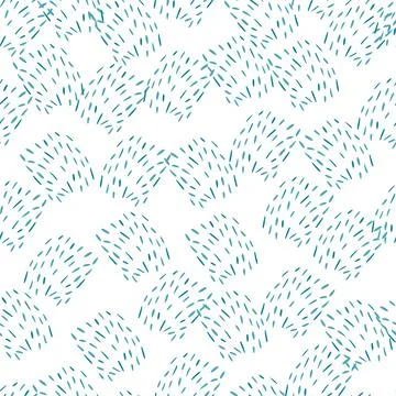 Doodle dashes seamless pattern with hand drawn. Modern abstract background. V Stock Illustration