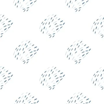 Doodle dashes seamless pattern with hand drawn. Modern abstract background. V 스톡 일러스트
