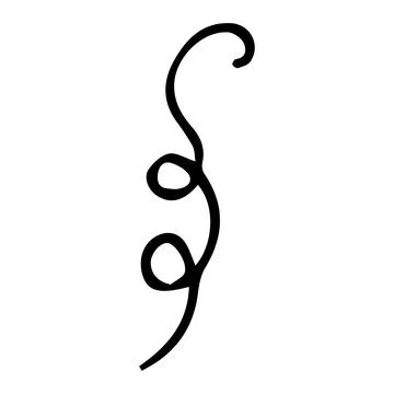 Doodle decorative curl. Stock Illustration
