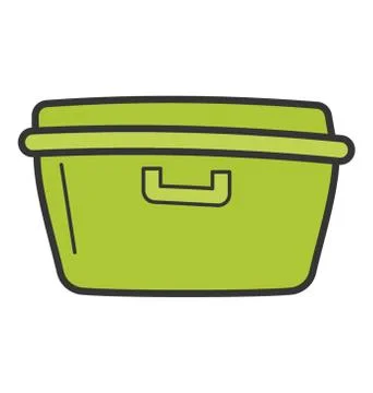 Doodle design of basket icon. Stock Illustration