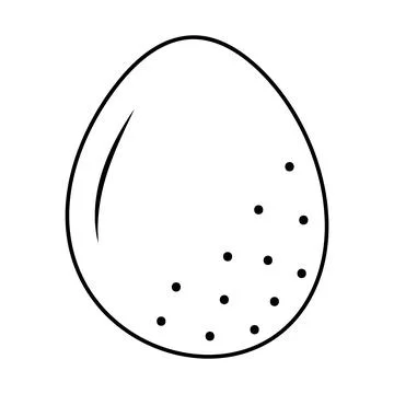 Doodle dino egg. Outline vector illustration. Stock Illustration
