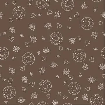 Doodle donuts. Stock Illustration