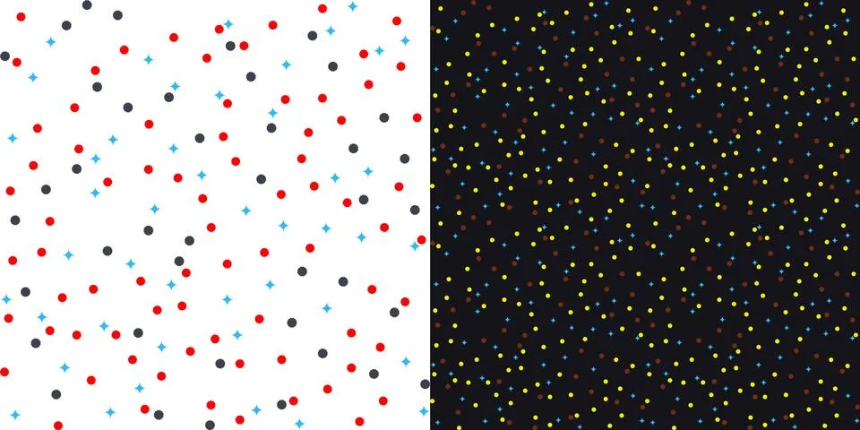 Doodle Dot Seamless Pattern. Abstract Backdrop Illustrazione stock