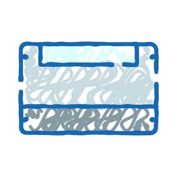 Doodle drawing hard disk drive storing digital data Stock Illustration