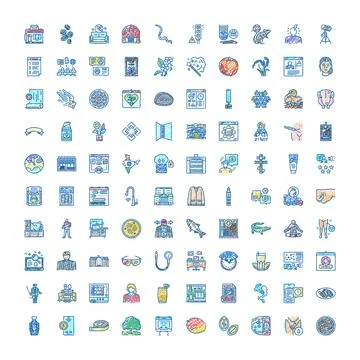 Doodle drawing icons collection representing various concepts 스톡 일러스트