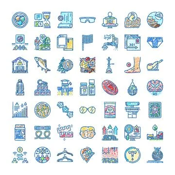 Doodle drawing various business technology and medical icons イラスト素材