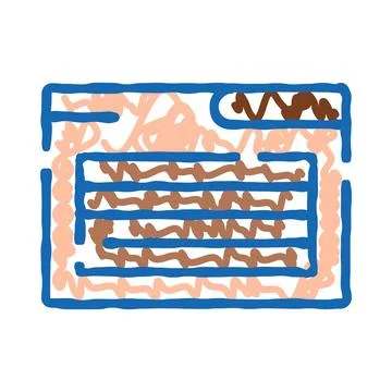 Doodle drawing web page layout planning design イラスト素材