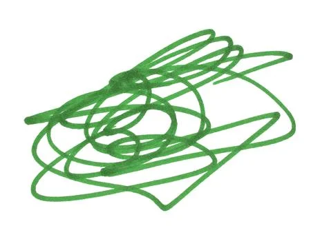 Doodle drawn on a white isolated background with a bright marker. Stockfoto's