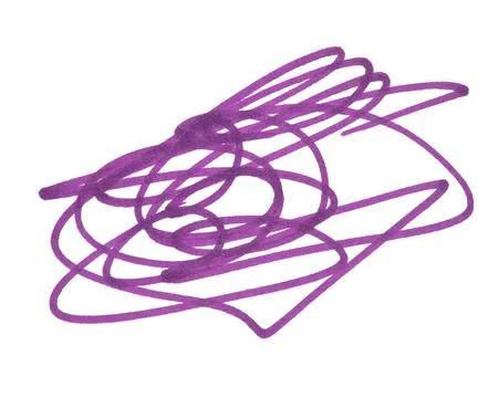 Doodle drawn on a white isolated background with a bright marker. Stock Photos