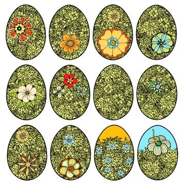 Doodle Easter Egg Illustrazione stock