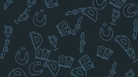 Doodle Education Pattern Background for Learning and Knowledge. Stock Footage 321852106