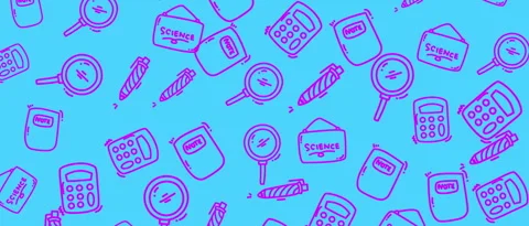 Doodle Education Pattern Background Loop with School Supplies Magnifying Stock Footage 346947151