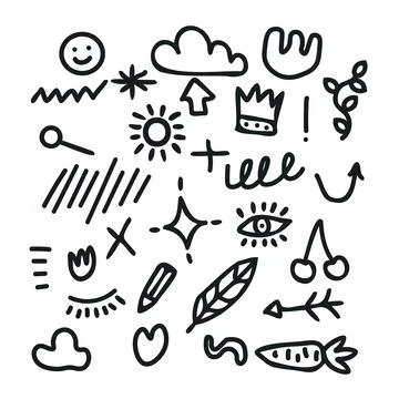 Doodle elements set Stock Illustration