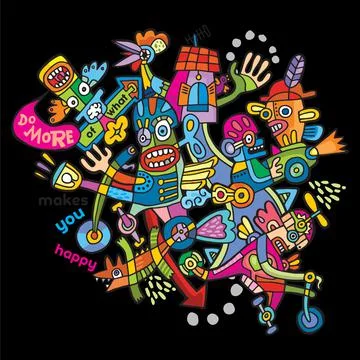 Doodle  Ensemble Stock Illustration