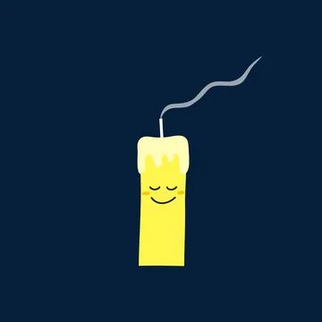 Doodle extinct candle. 스톡 일러스트