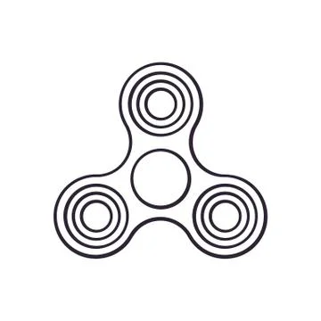 Doodle of fidget spinner Stock Illustration