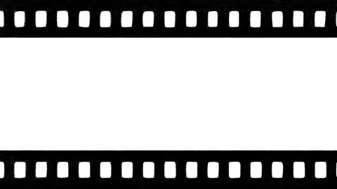 Doodle film reel border, loopable hand drawn stop motion animation Stock Footage 318743148