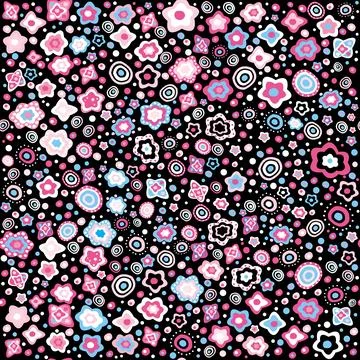 Doodle floral background Stock Illustration