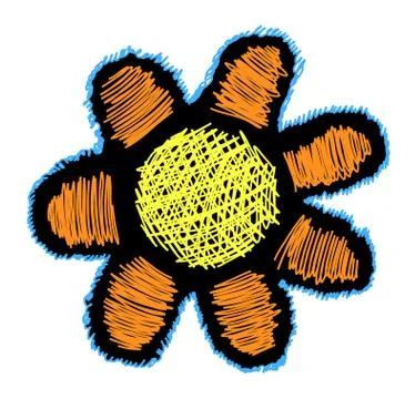 Doodle flower Stock Illustration