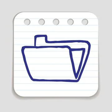 Doodle Folder icon Stock Illustration