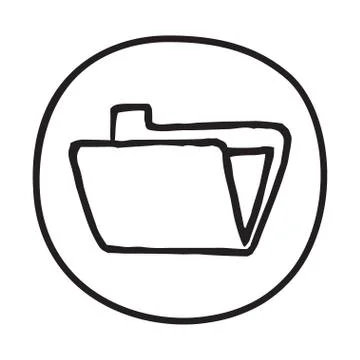 Doodle Folder icon Stock Illustration