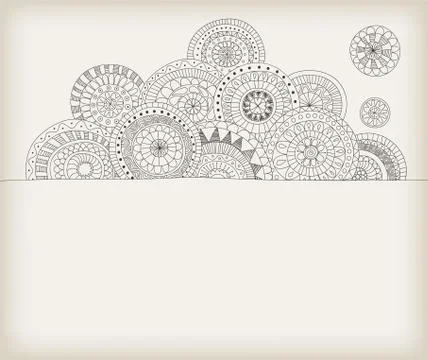 Doodle frame Stock Illustration