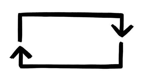 Doodle frame of moving arrows, hand drawn looping animation Stock Footage 169767081