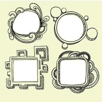 Doodle Frames Stock Illustration