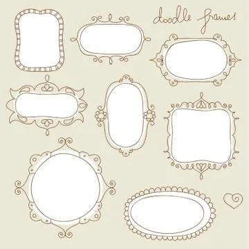 Doodle frames Stock Illustration