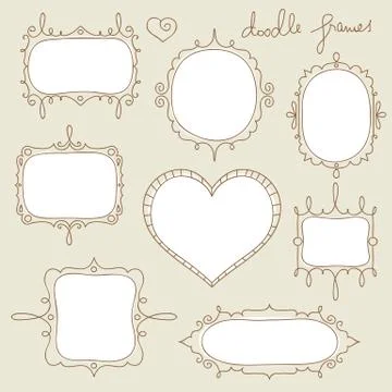 Doodle frames Stock Illustration