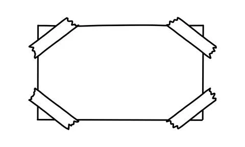 Doodle frames. Rectangle hand drawn borders. Squared ornament frame for Illustrazione stock