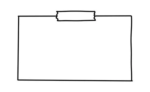 Doodle frames. Rectangle hand drawn borders. Squared ornament frame for Illustrazione stock