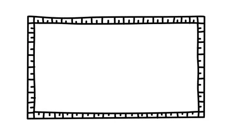 Doodle frames. Rectangle hand drawn borders. Squared ornament frame for 스톡 일러스트