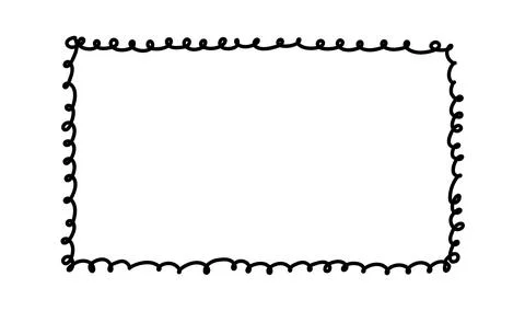 Doodle frames. Rectangle hand drawn borders. Squared ornament frame for Stock Illustration