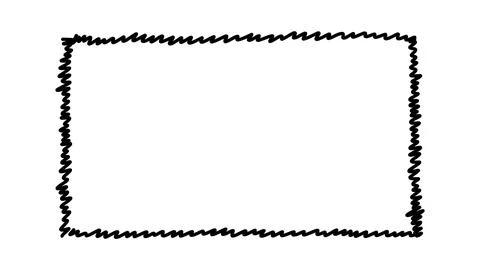 Doodle frames. Rectangle hand drawn borders. Squared ornament frame for Stockillustratie