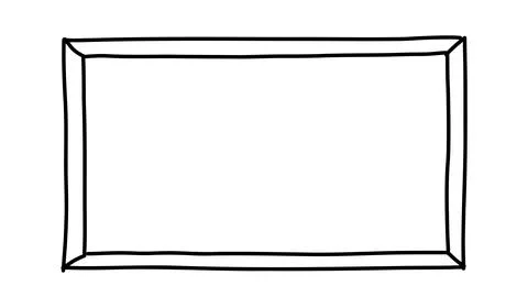 Doodle frames. Rectangle hand drawn borders. Squared ornament frame for Illustrazione stock