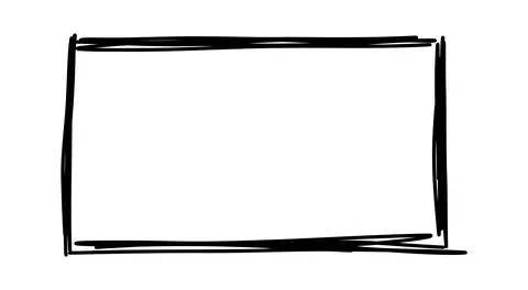 Doodle frames. Rectangle hand drawn borders. Squared ornament frame for Stock Illustration