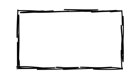 Doodle frames. Rectangle hand drawn borders. Squared ornament frame for Illustrazione stock