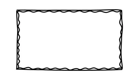 Doodle frames. Rectangle hand drawn borders. Squared ornament frame for Illustrazione stock