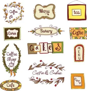 Doodle frames set Stock Illustration