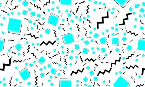 Doodle Fun Background. Memphis pattern. Vector Stock Illustration