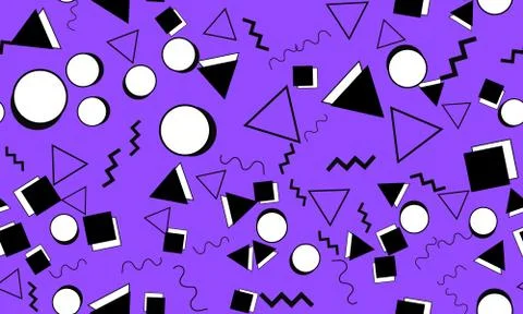 Doodle Fun Background. Memphis pattern. Vector Stock Illustration